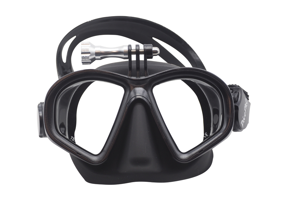 DivePRO Mask Shadow with GoPro Mount Black  Mr Dive Spearfishing  Freediving Gear Shop