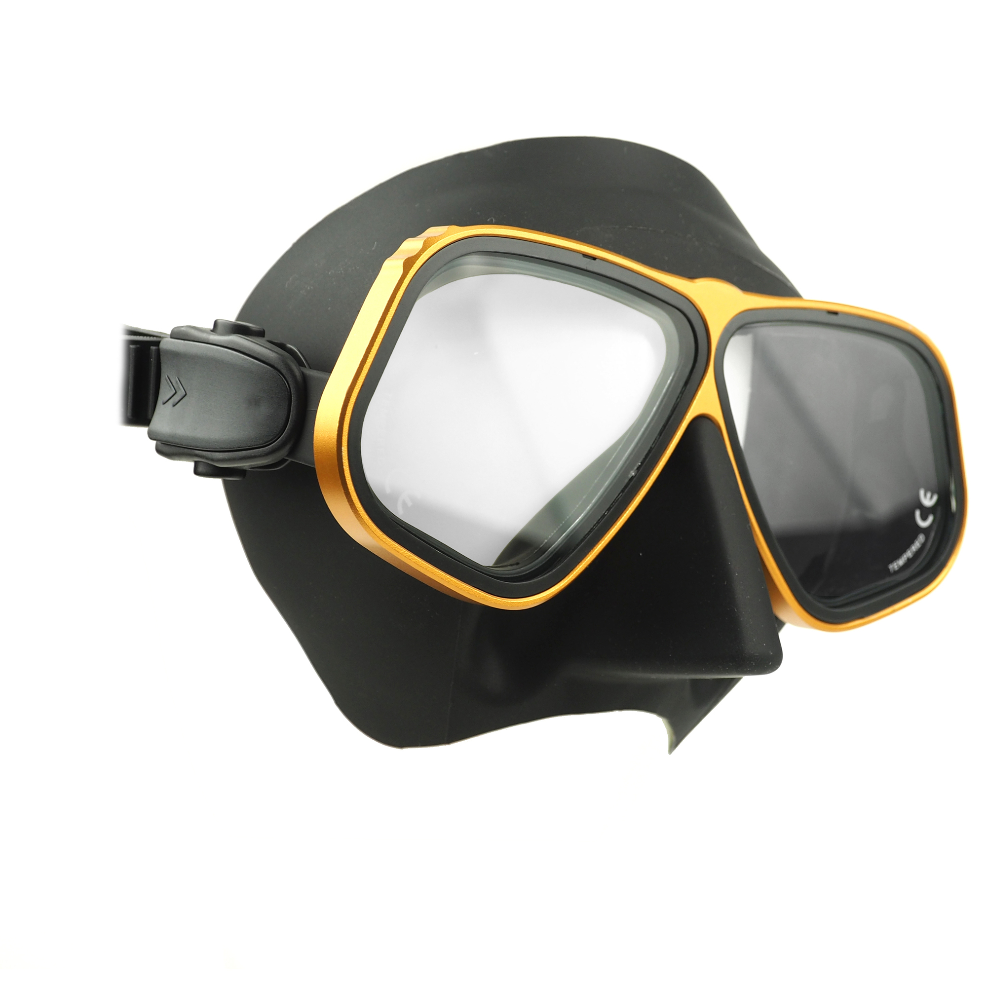 DivePRO Diving Mask Alien Alloy Frame with GoPro Mount Black Spearfishing Mask - Picture 9 of 15