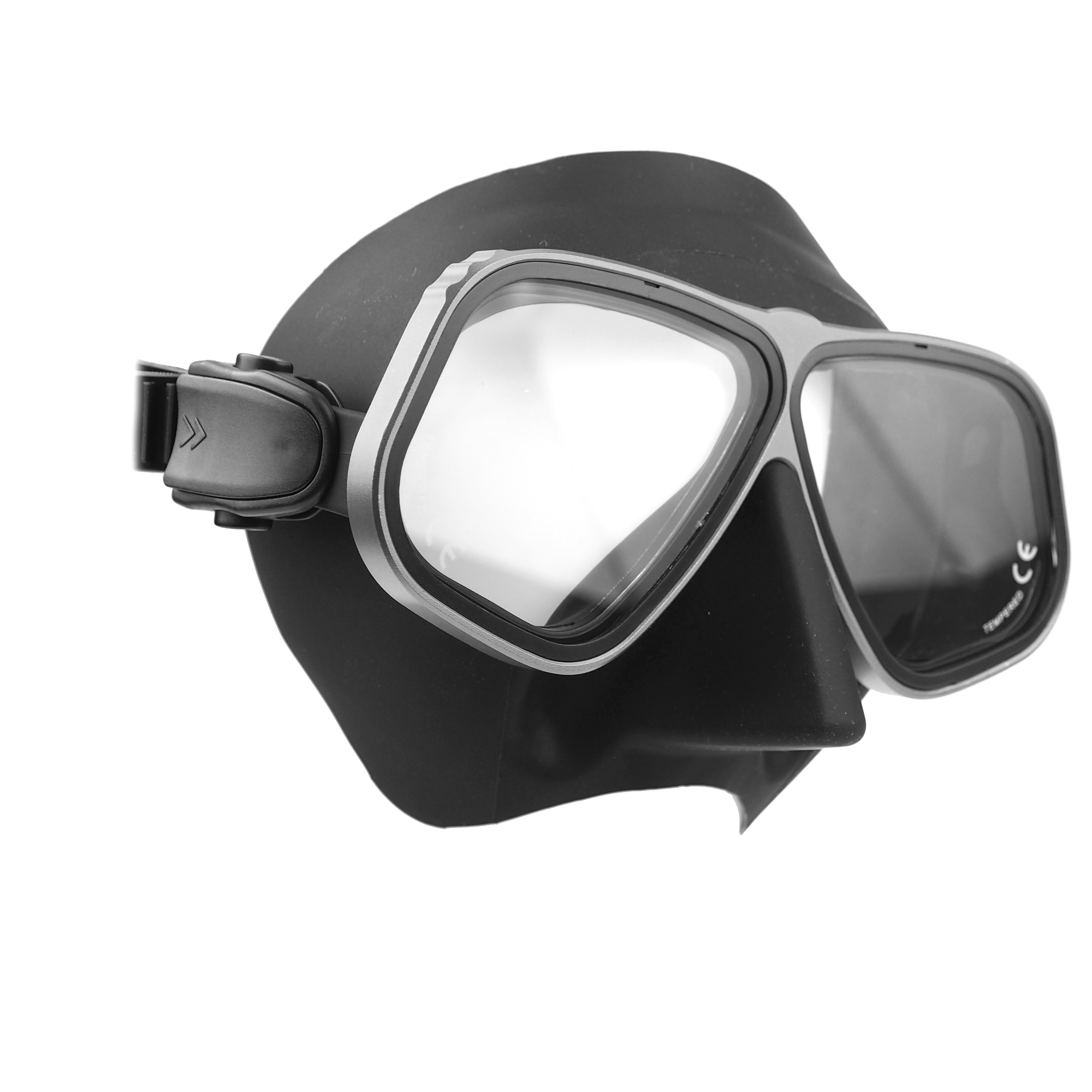 DivePRO Diving Mask Alien Alloy Frame with GoPro Mount Black Spearfishing Mask - Picture 12 of 15