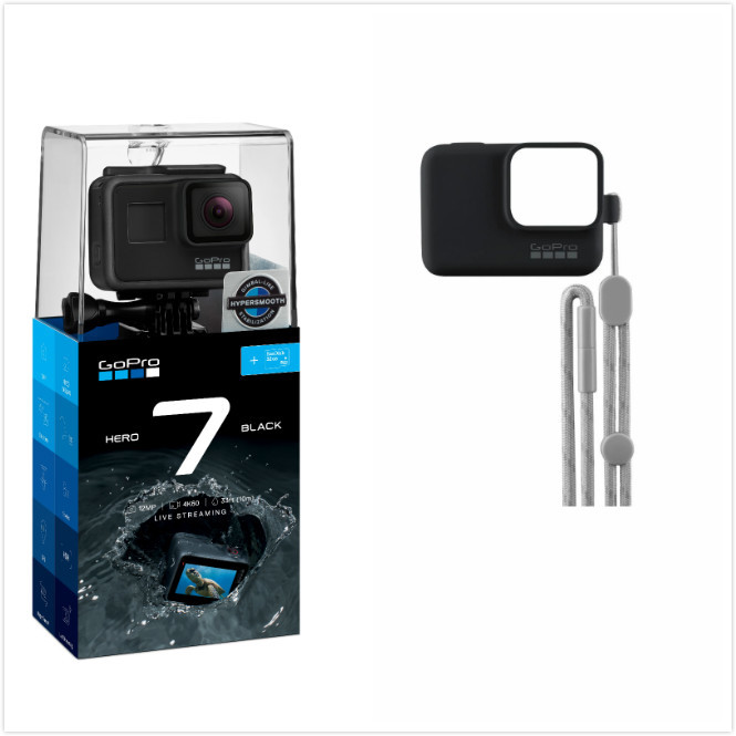 Gopro Hero 7 Black Sleeve And Lanyard Colour Black Sports
