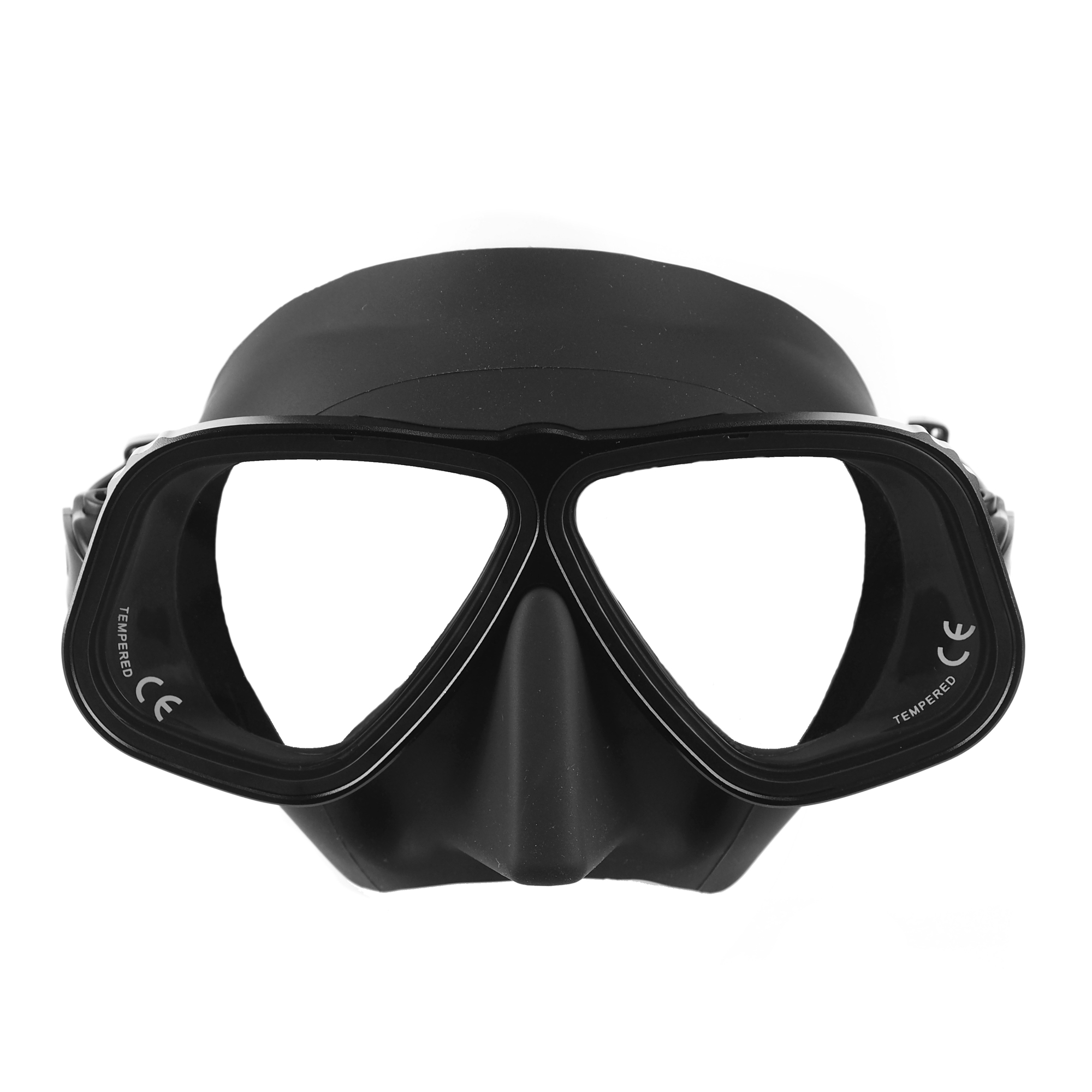 DivePRO Diving Mask Alien Alloy Frame with GoPro Mount Black Spearfishing Mask 