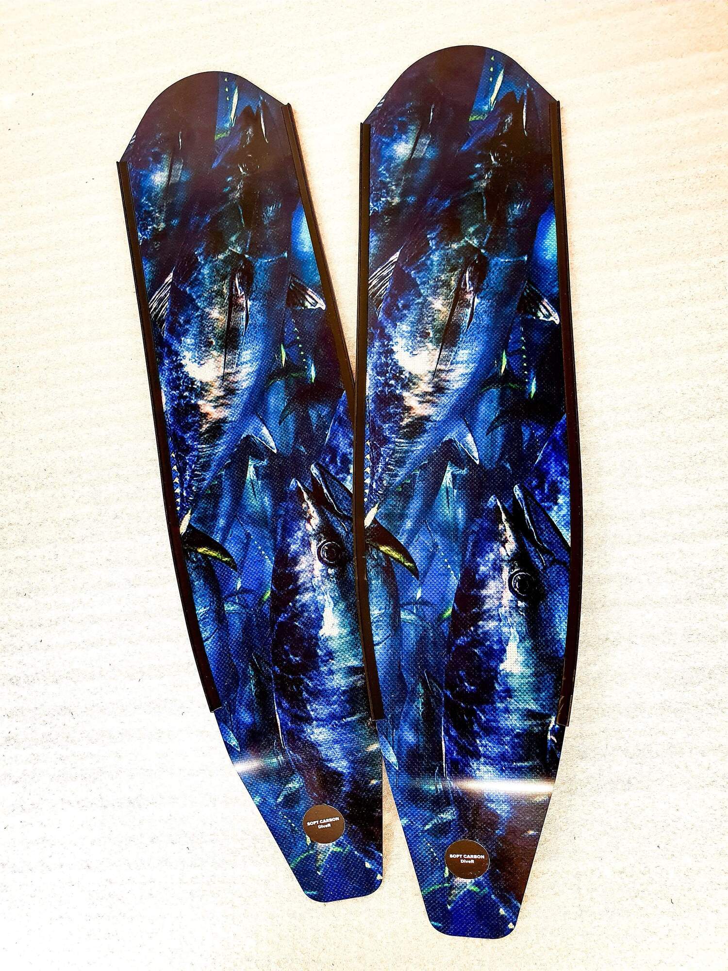 DiveR Carbon Blades Monochromatic Reef Life Black & White The Mr Dive