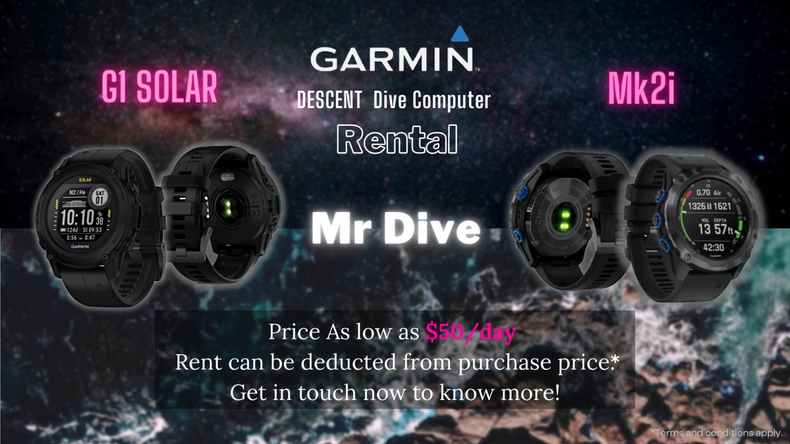 Garmin Dive Computer Rental Mk2i G1 Solar Mr Dive Spearfishing Shop