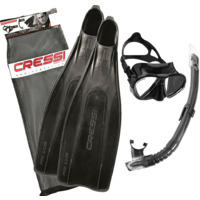 Cressi Pro Star Bag Mask Snorkel Fin Set