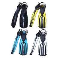 DivePRO Quattro Power Scuba Fin Short fin in Black White Yellow Blue