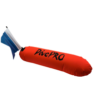 DivePRO Auto-Balancing 15L Torpedo Spearfishing Float Alpha Flag with 15m Line & Lead Weights & Speargun Holders