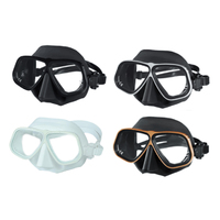 DivePRO Alien Mask Diving Mask Alloy Frame Ultra Low Volume in Black Silver White Gold