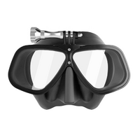 DivePRO Diving Mask Alloy Frame with GoPro Mount Black(Optical lens available))
