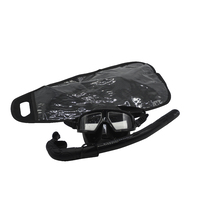 DivePRO Zero Mask Snorkel Set Black Low Volume for Spearfishing Freediving