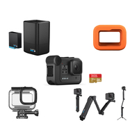 GoPro Hero8 Black + 32G SD Card + Protective Housing + Floaty + Dual Battery Charger + 3 Way Grip