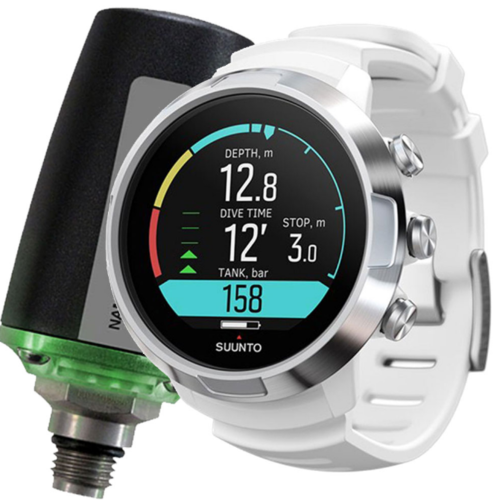 Suunto D5 Dive Watch Computer White With USB Cable & Tank POD Bundle