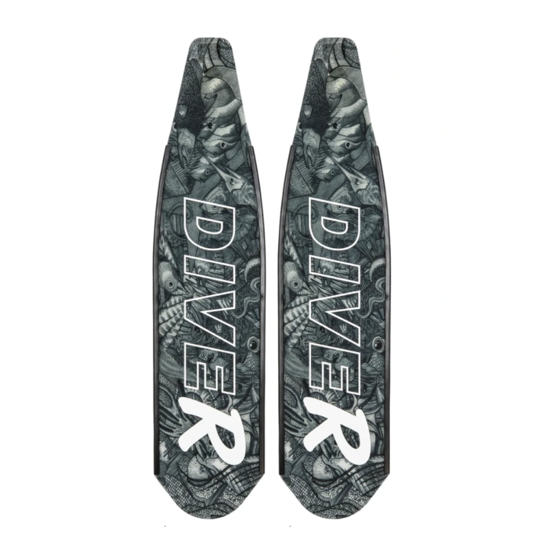 DiveR Innegra Blades Black & White REEF LIFE  [Stiffness: Soft]