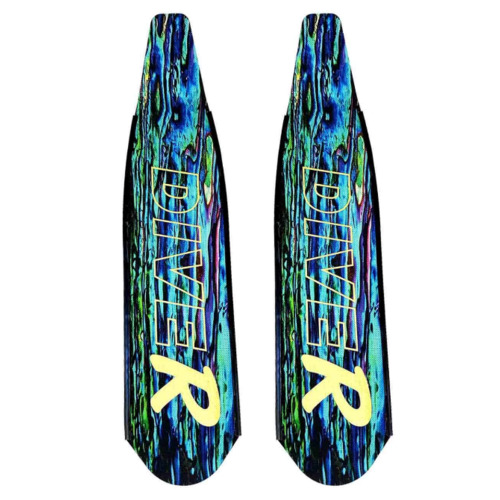 DiveR Spearfishing Blades Carbon Paua[Stiffness: Soft]
