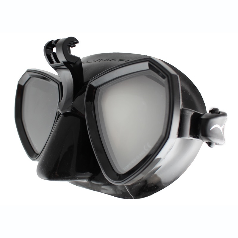 SALVIMAR TRINITY MASK BLACK with GoPro Mount