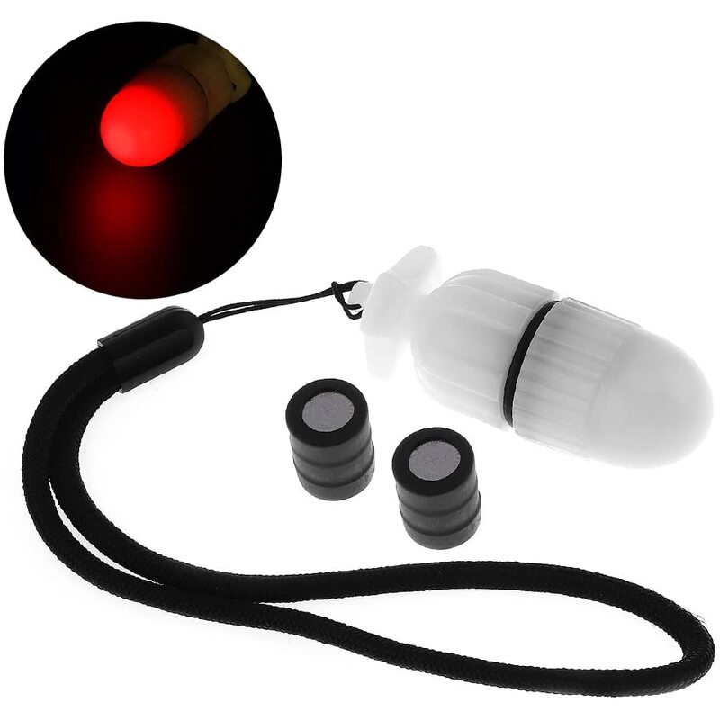 DivePRO LED Flash Strobe Light LED Night Dive Signal Lights Diving Float Light [Red]