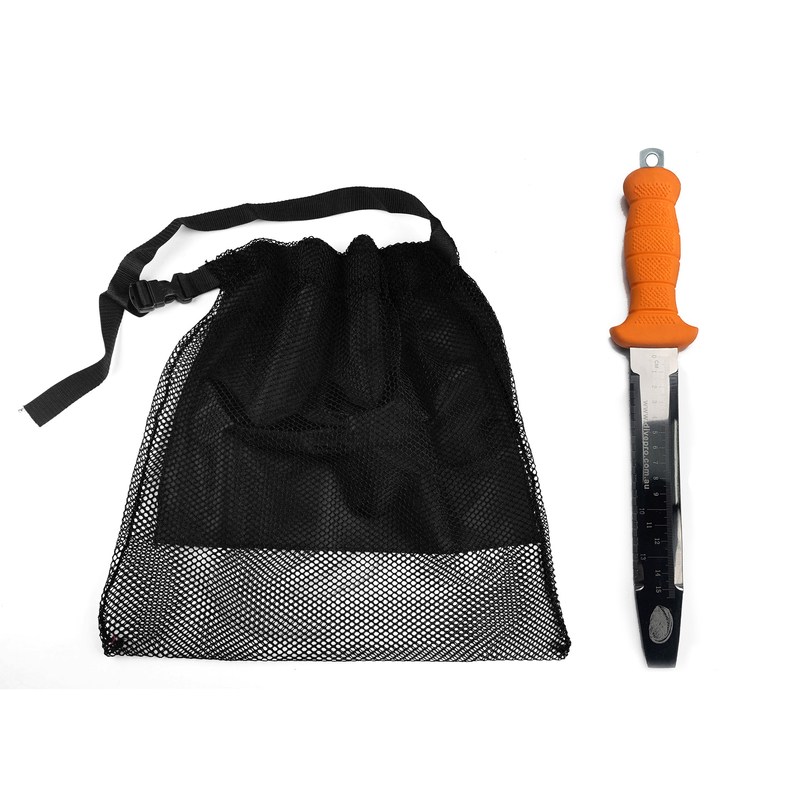 DivePRO Catch and Collect Abalone Pack - Abalone knife tool and waist bag [Abalone Tool Edge Type: Serrated]