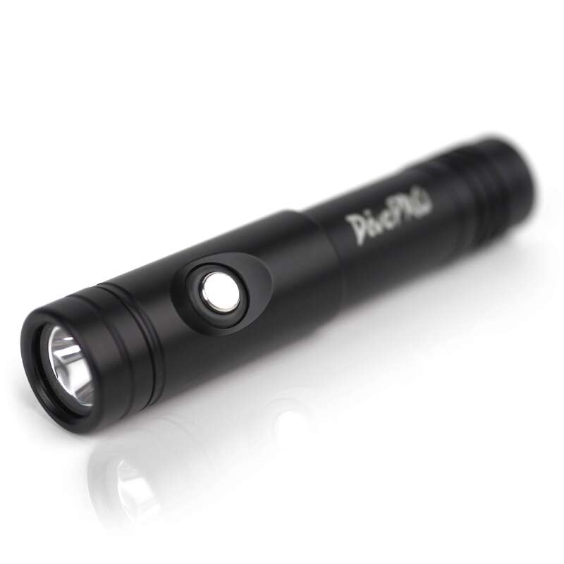 DivePRO Deep Dive Torch Flashlight for Scuba and Spearfishing - Black