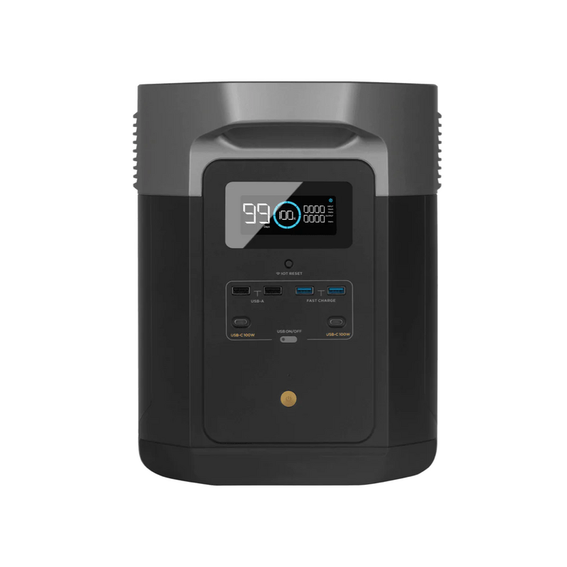 Ecoflow Delta Max 2000 Power Station with Max 2400W AC output and 2KWh (168Ah@12V) Battery Capacity