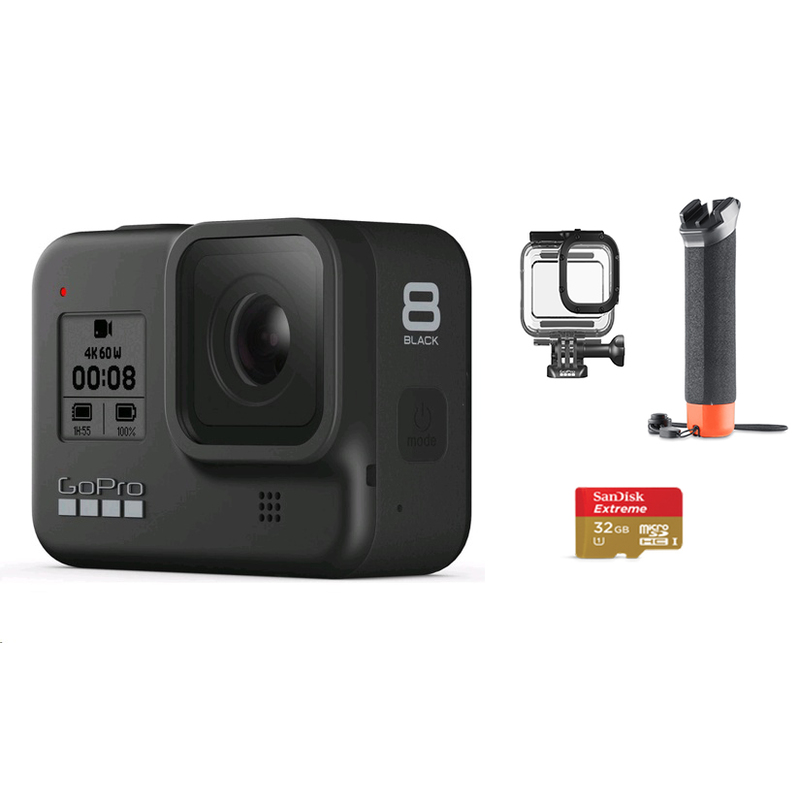 GoPro HERO8 Black + 32G SD Card + Protective Housing + The Handler