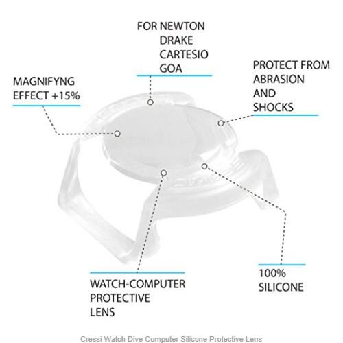 Cressi Lente Protezione Silicone Per Orologi Watch Computer Protective lens