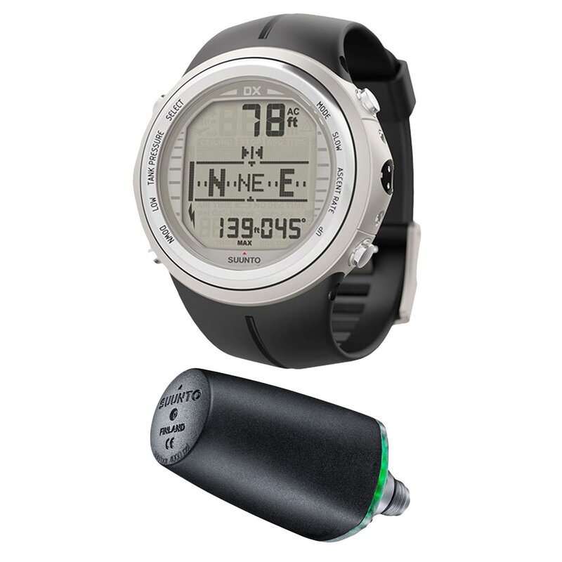 Suunto DX Silver Elastomer plus Transmitter Dive Computer Bundle