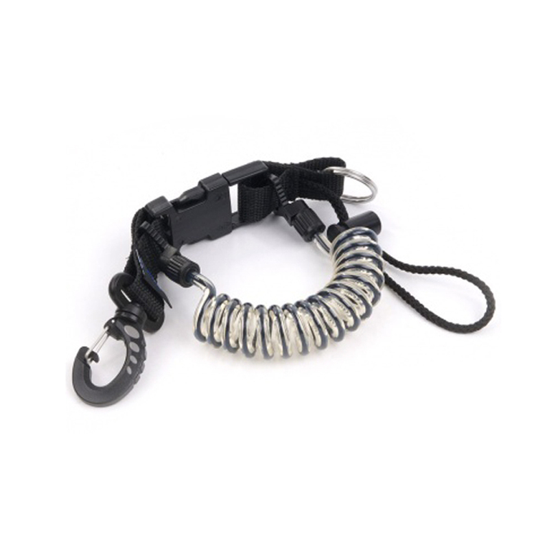Sterling coiled lanyard with plastic swivel