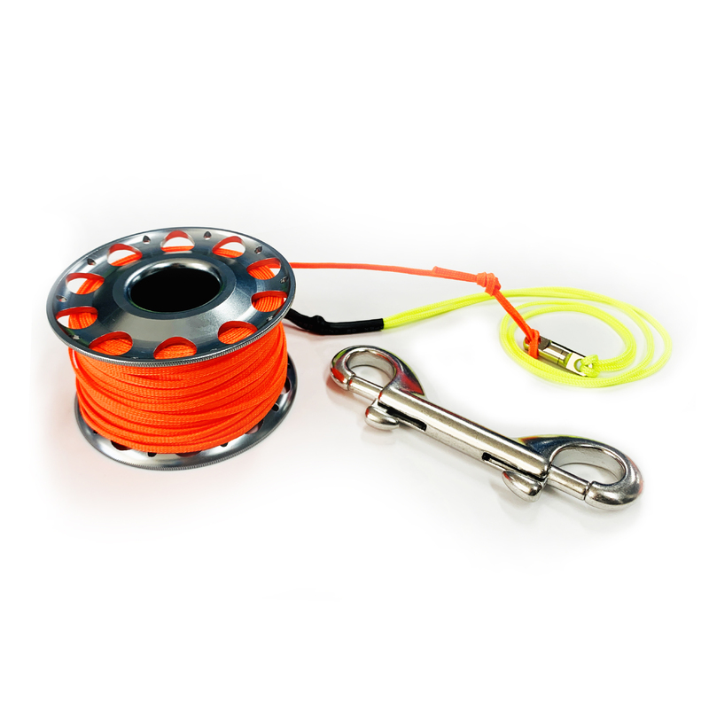 Sterling 25m Aluminium Reel SS Clip&Swivel [colour: Black]